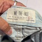 We The Free People Size 31 Mid rise Maggie Distressed Crop Jeans Raw Frayed Hem Photo 10