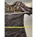 Black Beaded & Sequined Short Sleeve Evening Dress Black Tie Vintage Paris S Photo 6