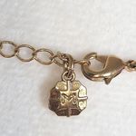 Monet Vintage  Jewelry Choker Signed M Gold Tone White Gold Cabochon Photo 1