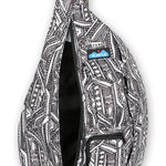 KAVU Geometric Black White Crossbody Backpack Bag Buckle Hiking Slingback Zip Photo 0