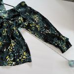 Torrid NWT  Green Satin Surplice Tie Open V‎ Back Long Sleeve Blouse Size 3X Photo 8