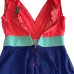 Maude Dress Color Block V Neck Sleeveless Party Dress Size Sm Photo 13