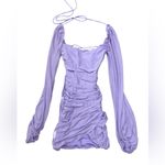 Lucy in the Sky Power Mesh Long Sleeve Dress in Purple Photo 3