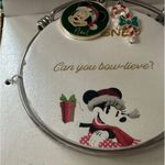 Disney Minnie Mouse 14k gold plated expandable bracelet with Christmas charms Photo 2