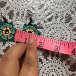 Handcrafted Floral Beaded Earrings Photo 2