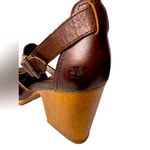 Timberland  Sandals Strafford Block Wooden Heels Open Toe Suede Leather Brown 8.5 Photo 1