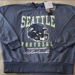 NFL Seattle Seahawks Game Couture Blue Oversized Sweatshirt Size Large Photo 2