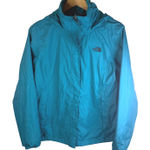 The North Face  Womens HYVENT Rain Hooded Jacket Size L Turquoise Outdoor Active Photo 0