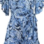 Lilly Pulitzer Darlah Blue and White ocean palm Dress 2025 NWOT Photo 0
