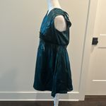 Entro NWT  Bow Front Metallic Green Dress Sz M Photo 6
