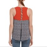 THML ANTHROPOLOGIE ‎ Mixed Print Embroidered Split Back Sleeveless Top EUC Small Photo 4