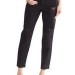 Rebecca Minkoff NWT  Vantablack Distressed Straight Taper Jeans Size 24 Photo 0