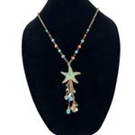 Boho Starfish Pendant Necklace with Ocean Charms Multiple Photo 1