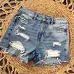 American Eagle  High Waist Distressed Medium Wash Denim Womens Size 4 Shorts Photo 1