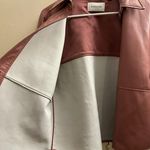 Babaton  Pelli Hip Pink Vegan Leather Jacket Medium Aritzia Photo 1