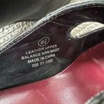 Vintage Merona Black Leather Silver Buckle Square Toe Maryjane Block Heels Shoes Size 8.5 Photo 4