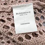 Bloomchic Crochet Knit Top Cover Up Short Sleeve Open Weave Blush Pink Size 10 Photo 4
