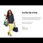 CAbi  5019 Navy, Green & White Martini Blouse Photo 8