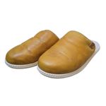 OluKai Moloa Pae Leather Slippers Mules Tan Shearling Lined Mens Sz 10 Photo 4