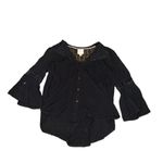 Knox Rose  Women's Black Lace Detail Top Photo 1
