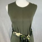 Army green shift dress with camo sash size 2X Photo 1