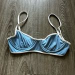 ACACIA Sadie Bikini Top in Skipper Free People‎ New Medium Blue Photo 5