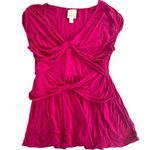 Anthropologie Ric Rac  Pink Twisted Tiers Top Photo 0