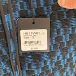 St. John NWT  Chevron Knit Belted Trench Coat in Teal Blue and Black sz Small Photo 4