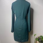 Abercrombie & Fitch  XS Tall Long-Sleeve Front Tie Mini Dress Dark Teal Photo 6