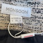 Monsoon  London Black Metallic Champagne Sparkle Pencil Skirt Size 4 Small S NWT Photo 7