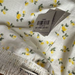 Abercrombie & Fitch NEW Sleeveless Mini Dress Lemon Print White Yellow Small Photo 4