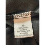 Y2K Soft Lined Mesh Paint Look Design Empire Tie Waist Lettuce Hem Dress 16 Black Photo 7