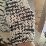 Democracy  Black and White Textured Knit Sweater Photo 4