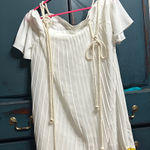 Endless Rose  White Dress with Pleated Design Photo 0