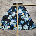Apt. 9  Womens Black Blue Floral Polyester Elastic Waist A Line Skirt Size Small Photo 11