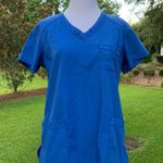 Peaches Royal Blue Scrub Top Small S Photo 0