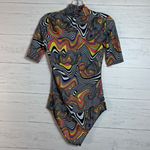 Jaded London RETRO 1990’S PSYCHEDLIC SWIRLY VIBE PATTERN BODYSUIT SMALL Photo 1
