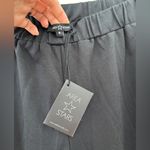 NWT Area Stars Wide Leg Pants Women's S Black Knit Raw Hem Pull On Side Pockets Photo 4