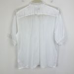 J.Crew  Embroidered Lace Trim Button Up Shirt Cotton Voile White US 10 NWT Photo 9