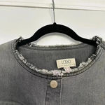 LOGO By Lori Goldstein 4/$25   Distressed Edges Denim Jacket Frayed Grey Sz 4 Photo 6