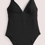 NWT Boden arezzo textured one piece swimsuit v neck black 16 summer Photo 0