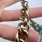 Stella & Dot Maldives Green Blue layered Necklace Coastal Career Turquoise Gold Photo 7