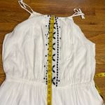 Maurice's Maurice’s Womens XL White Black Embroidered Gauze Maxi Dress Boho Vacation New Photo 3