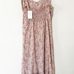NWT O.P.T Toile de Jouey Pink Floral Midi Dress Large Photo 4