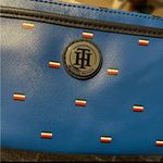 Tommy Hilfiger New with Tags Double Zip Pocket Wristlet Royal Blue with Logo Photo 2