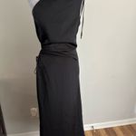 PRETTYGARDEN Women's Summer One Shoulder Satin Maxi Dress Cutout & High Split. S Photo 7