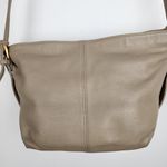 Stone Mountain Beige Tan Leather Slouch Shoulder Bag Purse Photo 3