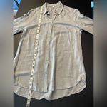 EXPRESS  The City Shirt Gray Button Down High Low Hem Women’s Size S Photo 5