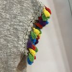 Soft Surroundings  crochet Pullover Tee Rainbow Short Selvee Y2K Gyaru Oversized Photo 3