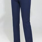 ZARA Woman Navy Blue Belted Chino Trousers Pants Size 8 Waist Photo 0